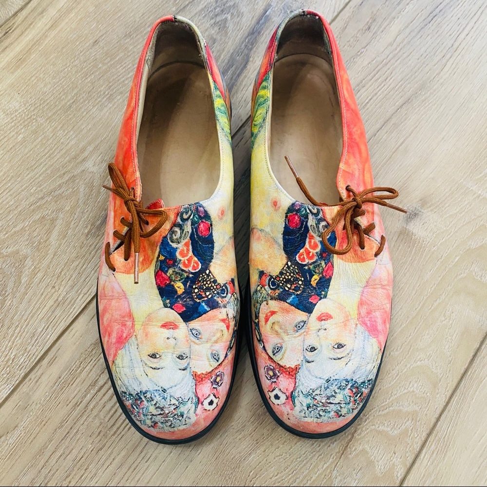 Vintage Jane Avril Icon Art Sneakers Print Shoes Oxford Golf Shoes Women Size 8
